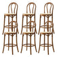 Taburete de bar de 4 patas Taburetes de madera de estilo industrial con altura de mostrador