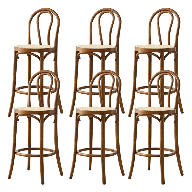 Taburete de bar de 4 patas Taburetes de madera de estilo industrial con altura de mostrador