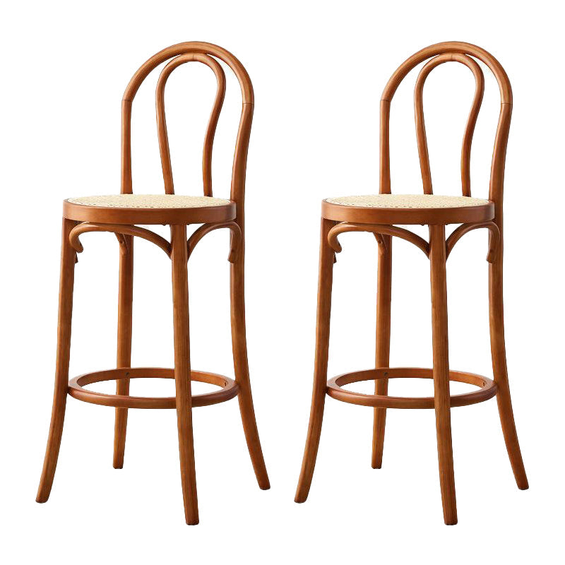 Taburete de bar de 4 patas Taburetes de madera de estilo industrial con altura de mostrador