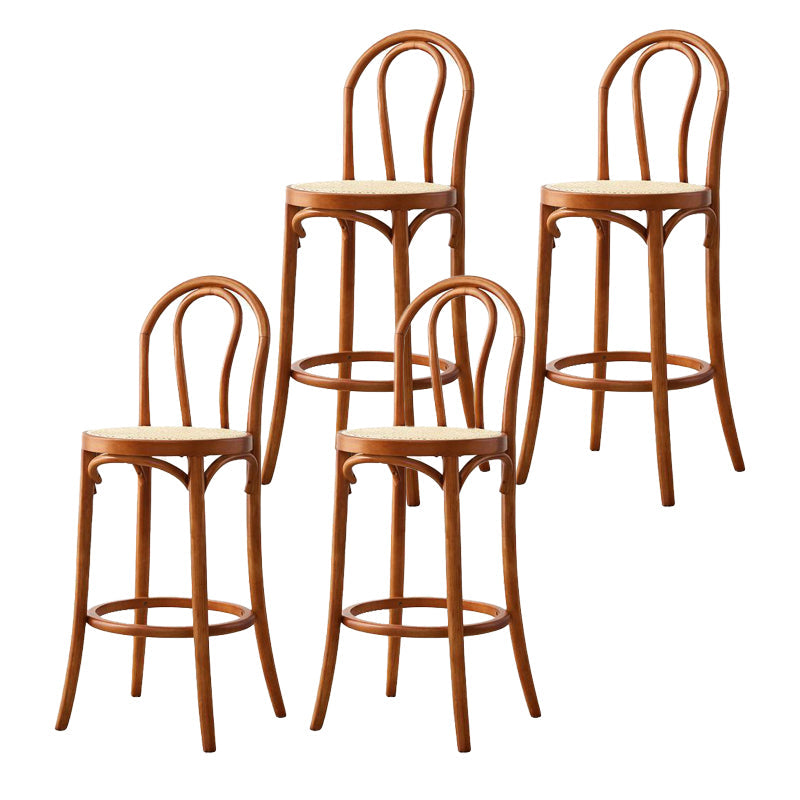Taburete de bar de 4 patas Taburetes de madera de estilo industrial con altura de mostrador