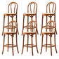 Taburete de bar de 4 patas Taburetes de madera de estilo industrial con altura de mostrador
