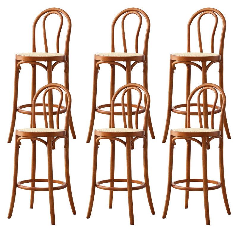 Taburete de bar de 4 patas Taburetes de madera de estilo industrial con altura de mostrador