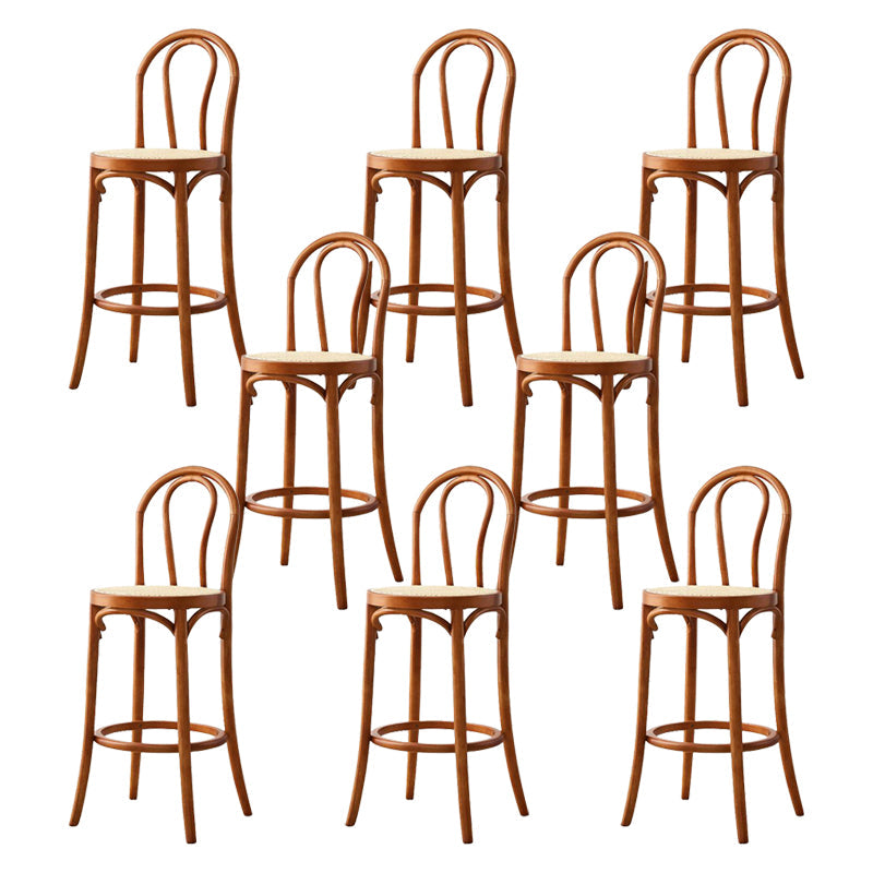 Taburete de bar de 4 patas Taburetes de madera de estilo industrial con altura de mostrador