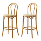 Taburete de bar de 4 patas Taburetes de madera de estilo industrial con altura de mostrador