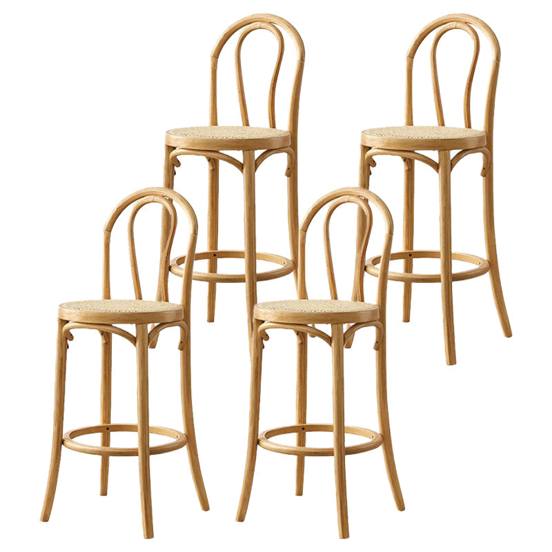 Taburete de bar de 4 patas Taburetes de madera de estilo industrial con altura de mostrador
