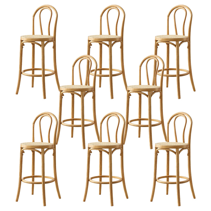 Taburete de bar de 4 patas Taburetes de madera de estilo industrial con altura de mostrador