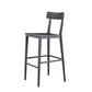 Contemporary Metal Counter Height Stools with Footrest Bar Stool in Silver Clearhalo 'Bar Furniture' 'Bar Stools' 'bar_stools' 'furn' 'furn_bar_stools' 'Furniture' 'Kitchen & Dining Furniture' 6373006