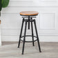 Industrial Armless Elevatable Counter Stool Iron Bar Stool with Pedal for Cafe Clearhalo 'Bar Furniture' 'Bar Stools' 'bar_stools' 'furn' 'furn_bar_stools' 'Furniture' 'Kitchen & Dining Furniture' 6373015