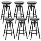 Industrial Armless Elevatable Counter Stool Iron Bar Stool with Pedal for Cafe Dark Brown Backless 6 Piece Set Clearhalo 'Bar Furniture' 'Bar Stools' 'bar_stools' 'furn' 'furn_bar_stools' 'Furniture' 'Kitchen & Dining Furniture' 6373048