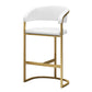 Glam Armrest Backrest Counter Stool Iron Bar Stool with Leather Cushion and Pedal Clearhalo 'Bar Furniture' 'Bar Stools' 'bar_stools' 'furn' 'furn_bar_stools' 'Furniture' 'Kitchen & Dining Furniture' 6373062