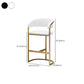 Glam Armrest Backrest Counter Stool Iron Bar Stool with Leather Cushion and Pedal Clearhalo 'Bar Furniture' 'Bar Stools' 'bar_stools' 'furn' 'furn_bar_stools' 'Furniture' 'Kitchen & Dining Furniture' 6373068