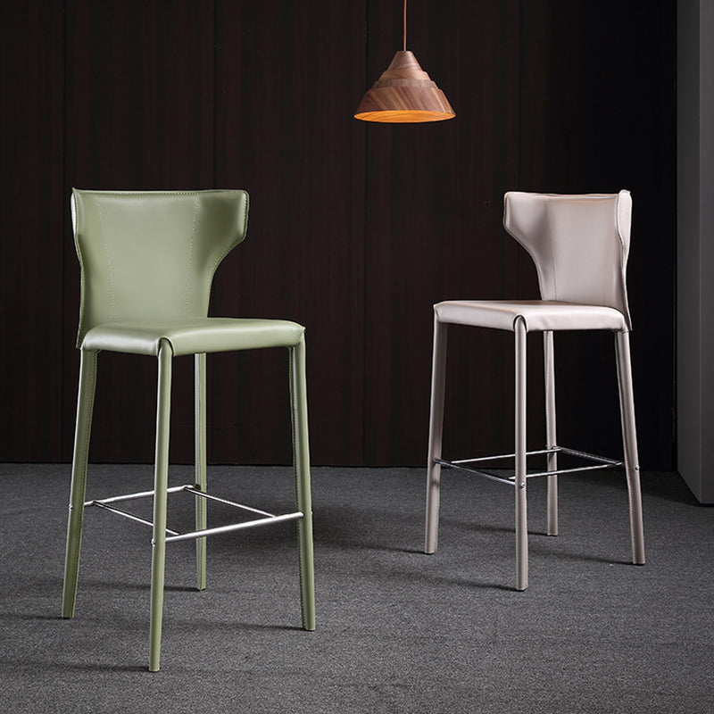 Glam Leather Counter Height Stools Low Back Bar Stools for Indoor Clearhalo 'Bar Furniture' 'Bar Stools' 'bar_stools' 'furn' 'furn_bar_stools' 'Furniture' 'Kitchen & Dining Furniture' 6373070