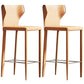 Glam Leather Counter Height Stools Low Back Bar Stools for Indoor Orange 2 Piece Set Clearhalo 'Bar Furniture' 'Bar Stools' 'bar_stools' 'furn' 'furn_bar_stools' 'Furniture' 'Kitchen & Dining Furniture' 6373083