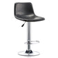 Industrial Leather Counter Height Stools Low Back Bar Stool for Bar Black 1 Piece Clearhalo 'Bar Furniture' 'Bar Stools' 'bar_stools' 'furn' 'furn_bar_stools' 'Furniture' 'Kitchen & Dining Furniture' 6373096