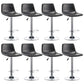 Industrial Leather Counter Height Stools Low Back Bar Stool for Bar Black 8 Piece Set Clearhalo 'Bar Furniture' 'Bar Stools' 'bar_stools' 'furn' 'furn_bar_stools' 'Furniture' 'Kitchen & Dining Furniture' 6373104