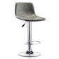 Industrial Leather Counter Height Stools Low Back Bar Stool for Bar Grey 1 Piece Clearhalo 'Bar Furniture' 'Bar Stools' 'bar_stools' 'furn' 'furn_bar_stools' 'Furniture' 'Kitchen & Dining Furniture' 6373106