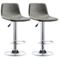 Industrial Leather Counter Height Stools Low Back Bar Stool for Bar Grey 2 Piece Set Clearhalo 'Bar Furniture' 'Bar Stools' 'bar_stools' 'furn' 'furn_bar_stools' 'Furniture' 'Kitchen & Dining Furniture' 6373108