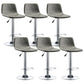 Industrial Leather Counter Height Stools Low Back Bar Stool for Bar Grey 6 Piece Set Clearhalo 'Bar Furniture' 'Bar Stools' 'bar_stools' 'furn' 'furn_bar_stools' 'Furniture' 'Kitchen & Dining Furniture' 6373110