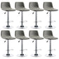 Industrial Leather Counter Height Stools Low Back Bar Stool for Bar Grey 8 Piece Set Clearhalo 'Bar Furniture' 'Bar Stools' 'bar_stools' 'furn' 'furn_bar_stools' 'Furniture' 'Kitchen & Dining Furniture' 6373111