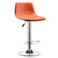 Industrial Leather Counter Height Stools Low Back Bar Stool for Bar Orange 1 Piece Clearhalo 'Bar Furniture' 'Bar Stools' 'bar_stools' 'furn' 'furn_bar_stools' 'Furniture' 'Kitchen & Dining Furniture' 6373112