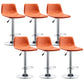 Industrial Leather Counter Height Stools Low Back Bar Stool for Bar Orange 6 Piece Set Clearhalo 'Bar Furniture' 'Bar Stools' 'bar_stools' 'furn' 'furn_bar_stools' 'Furniture' 'Kitchen & Dining Furniture' 6373115