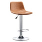 Industrial Leather Counter Height Stools Low Back Bar Stool for Bar Brown 1 Piece Clearhalo 'Bar Furniture' 'Bar Stools' 'bar_stools' 'furn' 'furn_bar_stools' 'Furniture' 'Kitchen & Dining Furniture' 6373117