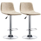 Industrial Leather Counter Height Stools Low Back Bar Stool for Bar Off-White 2 Piece Set Clearhalo 'Bar Furniture' 'Bar Stools' 'bar_stools' 'furn' 'furn_bar_stools' 'Furniture' 'Kitchen & Dining Furniture' 6373123