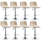 Industrial Leather Counter Height Stools Low Back Bar Stool for Bar Off-White 8 Piece Set Clearhalo 'Bar Furniture' 'Bar Stools' 'bar_stools' 'furn' 'furn_bar_stools' 'Furniture' 'Kitchen & Dining Furniture' 6373126