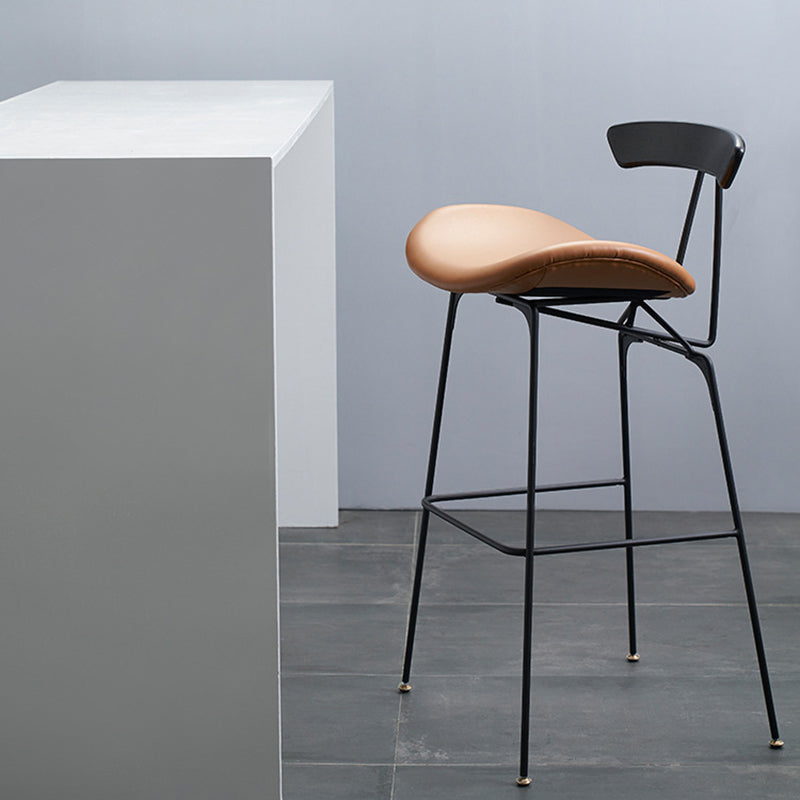 Glam Iron Counter Height Stools Cushion Barhocker für Bristol