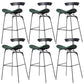 Glam Iron Counter Height Stools Cushion Barhocker für Bristol