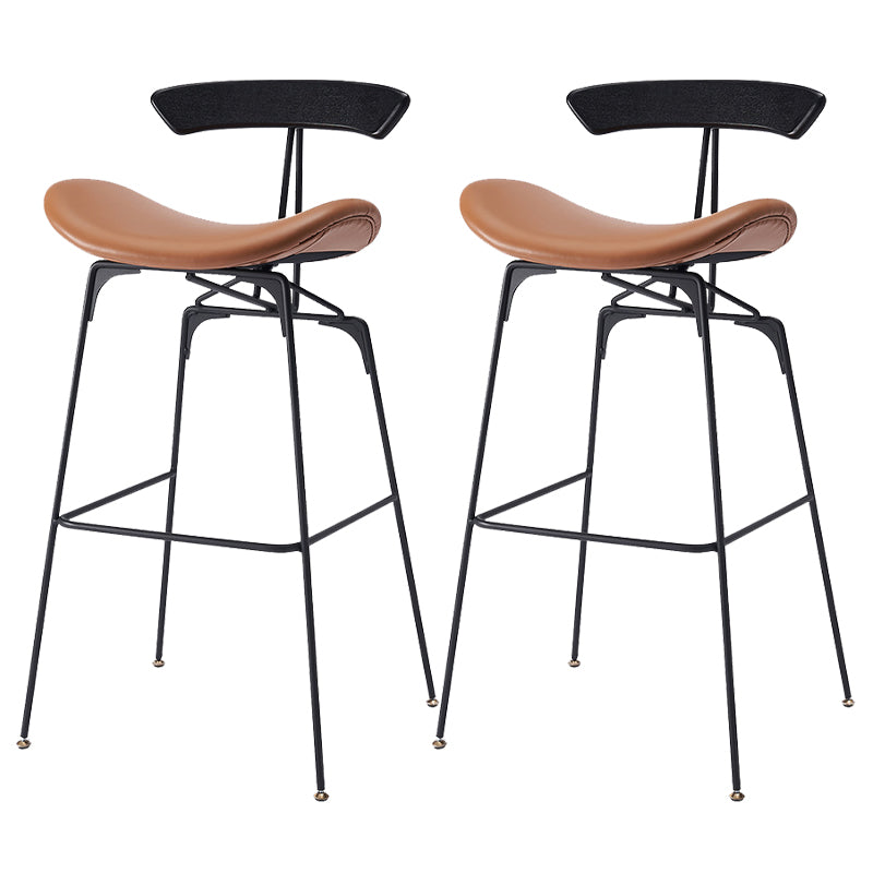 Glam Iron Counter Height Stools Cushion Barhocker für Bristol