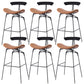 Glam Iron Counter Height Stools Cushion Barhocker für Bristol