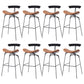 Glam Iron Counter Height Stools Cushion Barhocker für Bristol