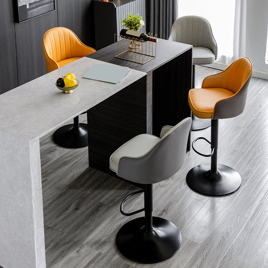 Industrial Metal Counter Height Stools Back Bar Stool for Living Room