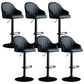 Industrial Metal Counter Height Stools Back Bar Stool for Living Room Black Black 6 Piece Set Clearhalo 'Bar Furniture' 'Bar Stools' 'bar_stools' 'furn' 'furn_bar_stools' 'Furniture' 'Kitchen & Dining Furniture' 6373162