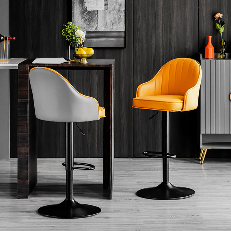 Industrial Metal Counter Height Stools Back Bar Stool for Living Room Clearhalo 'Bar Furniture' 'Bar Stools' 'bar_stools' 'furn' 'furn_bar_stools' 'Furniture' 'Kitchen & Dining Furniture' 6373163