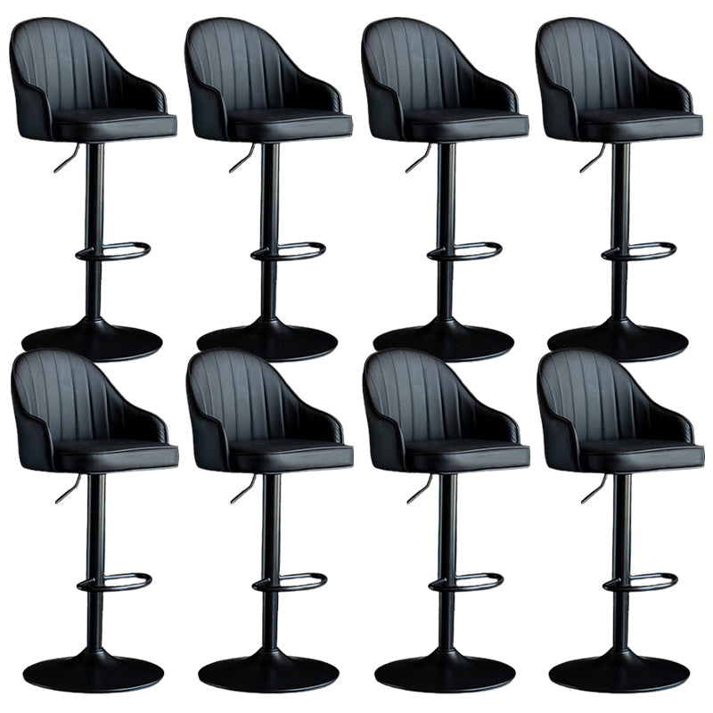 Industrial Metal Counter Height Stools Back Bar Stool for Living Room Black Black 8 Piece Set Clearhalo 'Bar Furniture' 'Bar Stools' 'bar_stools' 'furn' 'furn_bar_stools' 'Furniture' 'Kitchen & Dining Furniture' 6373164