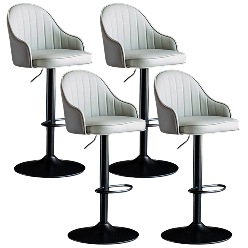 Industrial Metal Counter Height Stools Back Bar Stool for Living Room Grey Black 4 Piece Set Clearhalo 'Bar Furniture' 'Bar Stools' 'bar_stools' 'furn' 'furn_bar_stools' 'Furniture' 'Kitchen & Dining Furniture' 6373171