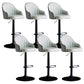 Industrial Metal Counter Height Stools Back Bar Stool for Living Room Grey Black 6 Piece Set Clearhalo 'Bar Furniture' 'Bar Stools' 'bar_stools' 'furn' 'furn_bar_stools' 'Furniture' 'Kitchen & Dining Furniture' 6373173
