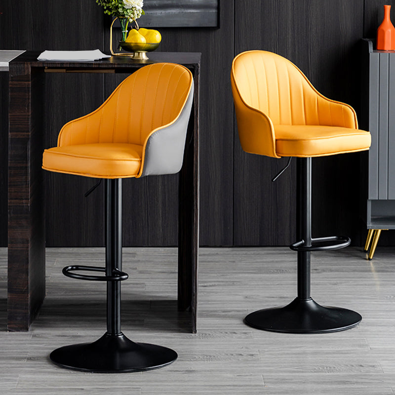 Industrial Metal Counter Height Stools Back Bar Stool for Living Room Clearhalo 'Bar Furniture' 'Bar Stools' 'bar_stools' 'furn' 'furn_bar_stools' 'Furniture' 'Kitchen & Dining Furniture' 6373176