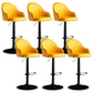 Industrial Metal Counter Height Stools Back Bar Stool for Living Room Yellow Black 6 Piece Set Clearhalo 'Bar Furniture' 'Bar Stools' 'bar_stools' 'furn' 'furn_bar_stools' 'Furniture' 'Kitchen & Dining Furniture' 6373185