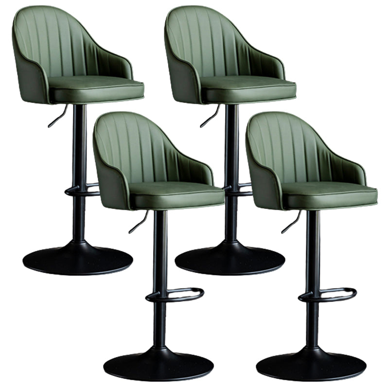 Industrial Metal Counter Height Stools Back Bar Stool for Living Room Green Black 4 Piece Set Clearhalo 'Bar Furniture' 'Bar Stools' 'bar_stools' 'furn' 'furn_bar_stools' 'Furniture' 'Kitchen & Dining Furniture' 6373194