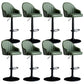 Industrial Metal Counter Height Stools Back Bar Stool for Living Room Green Black 8 Piece Set Clearhalo 'Bar Furniture' 'Bar Stools' 'bar_stools' 'furn' 'furn_bar_stools' 'Furniture' 'Kitchen & Dining Furniture' 6373196