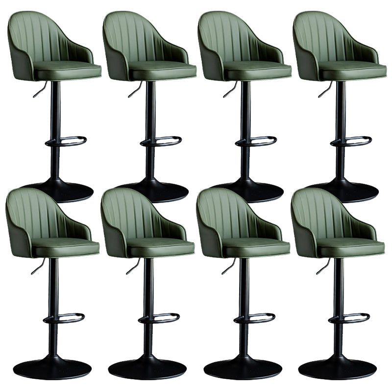 Industrial Metal Counter Height Stools Back Bar Stool for Living Room Green Black 8 Piece Set Clearhalo 'Bar Furniture' 'Bar Stools' 'bar_stools' 'furn' 'furn_bar_stools' 'Furniture' 'Kitchen & Dining Furniture' 6373196