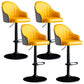 Industrial Metal Counter Height Stools Back Bar Stool for Living Room Yellow-Gray Black 4 Piece Set Clearhalo 'Bar Furniture' 'Bar Stools' 'bar_stools' 'furn' 'furn_bar_stools' 'Furniture' 'Kitchen & Dining Furniture' 6373199