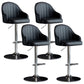 Industrial Metal Counter Height Stools Back Bar Stool for Living Room Black Silver 4 Piece Set Clearhalo 'Bar Furniture' 'Bar Stools' 'bar_stools' 'furn' 'furn_bar_stools' 'Furniture' 'Kitchen & Dining Furniture' 6373204