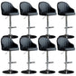 Industrial Metal Counter Height Stools Back Bar Stool for Living Room Black Silver 8 Piece Set Clearhalo 'Bar Furniture' 'Bar Stools' 'bar_stools' 'furn' 'furn_bar_stools' 'Furniture' 'Kitchen & Dining Furniture' 6373206