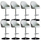 Industrial Metal Counter Height Stools Back Bar Stool for Living Room Grey Silver 8 Piece Set Clearhalo 'Bar Furniture' 'Bar Stools' 'bar_stools' 'furn' 'furn_bar_stools' 'Furniture' 'Kitchen & Dining Furniture' 6373211