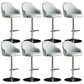 Industrial Metal Counter Height Stools Back Bar Stool for Living Room Light Gray Silver 8 Piece Set Clearhalo 'Bar Furniture' 'Bar Stools' 'bar_stools' 'furn' 'furn_bar_stools' 'Furniture' 'Kitchen & Dining Furniture' 6373216