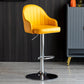 Industrial Metal Counter Height Stools Back Bar Stool for Living Room Yellow Silver 1 Piece Clearhalo 'Bar Furniture' 'Bar Stools' 'bar_stools' 'furn' 'furn_bar_stools' 'Furniture' 'Kitchen & Dining Furniture' 6373217